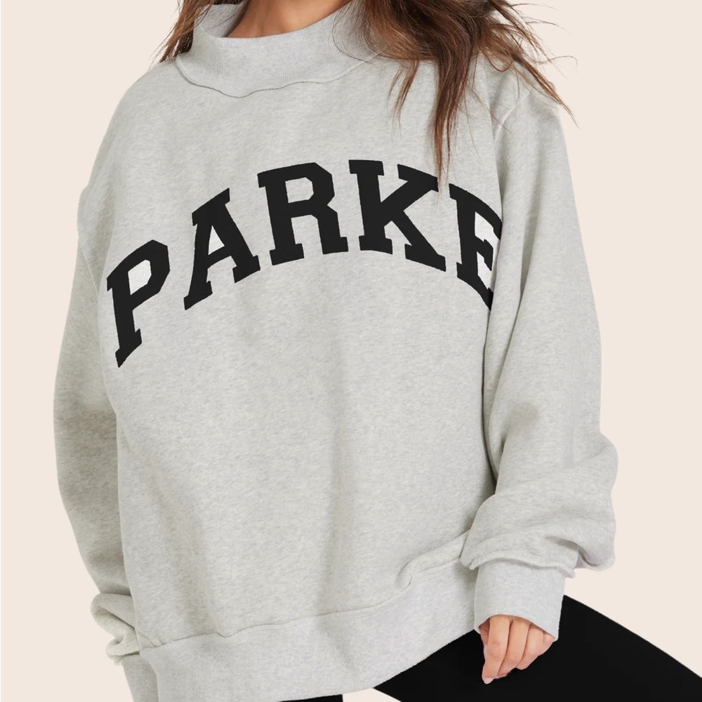 SET X PARKE REVERSIBLE VARSITY MOCKNECK - PARKE HEATHER GREY NWOT